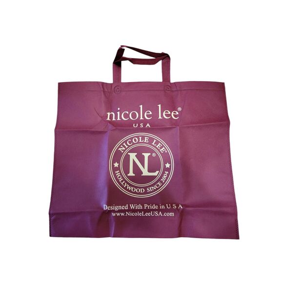 Nicole Lee Reuseable Tote Bags Purple Travel - Picture 1 of 2